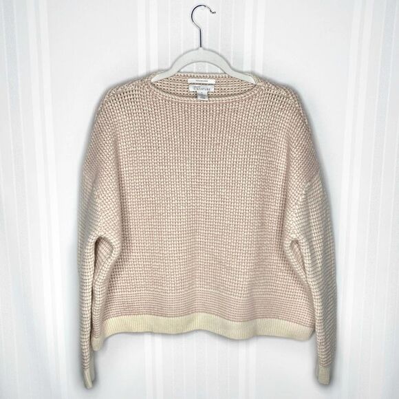 Nordstrom Sweaters - Nordstrom Signature Cashmere Boxy Waffle Knit Pink Hush Drop Sleeve Sweater